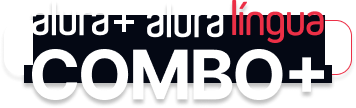 O combro + é a junção do Alura mais e Alura língua